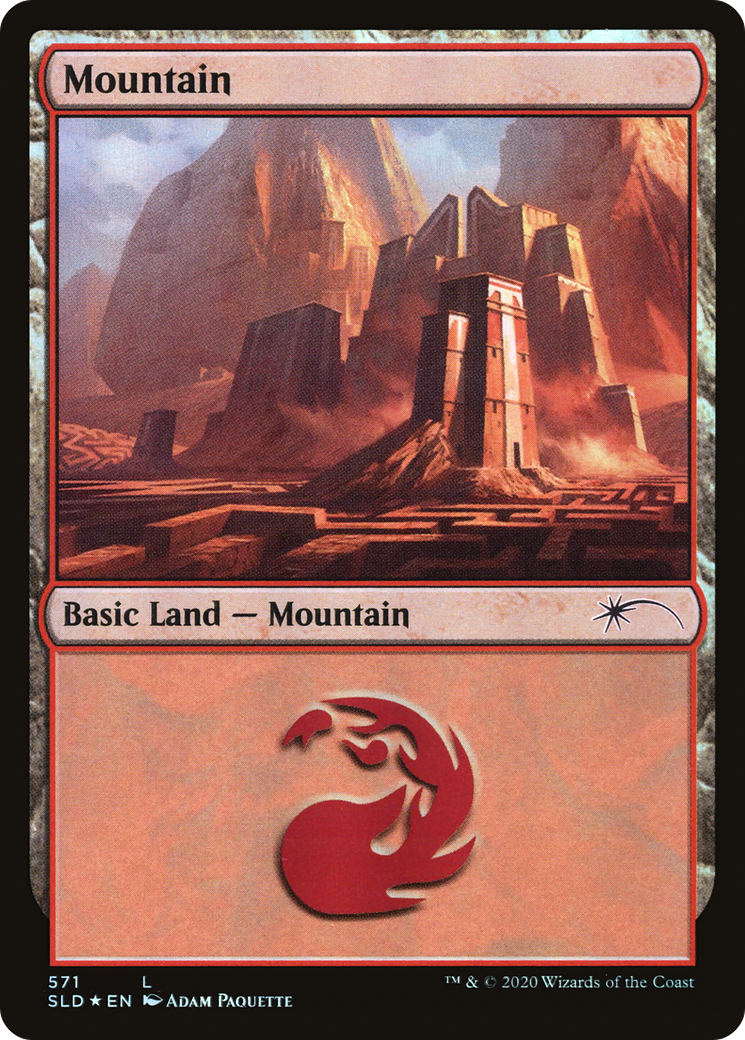 Mountain (571) (SLD-571) [Secret Lair] Drop Foil MTG Single Wizards of the Coast