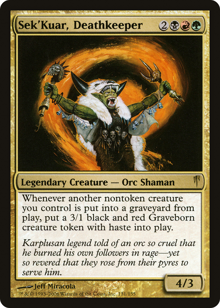 Sek'Kuar, Deathkeeper (CSP-131) [Coldsnap] MTG Single Wizards of the Coast