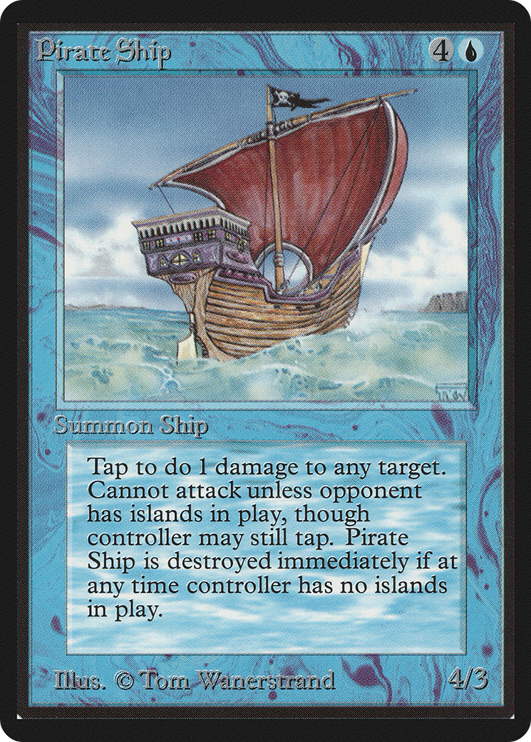 Pirate Ship (LEB-071) [Oldschool] Limited Edition Beta MTG Single Wizards of the Coast