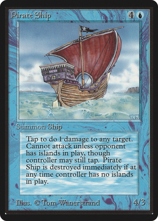 Pirate Ship (LEB-) [Oldschool] Limited Edition Beta MTG Single Wizards of the Coast