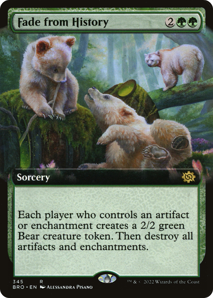 Fade from History (BRO-345) [The Brothers' War] (Extended Art) Foil MTG Single Wizards of the Coast