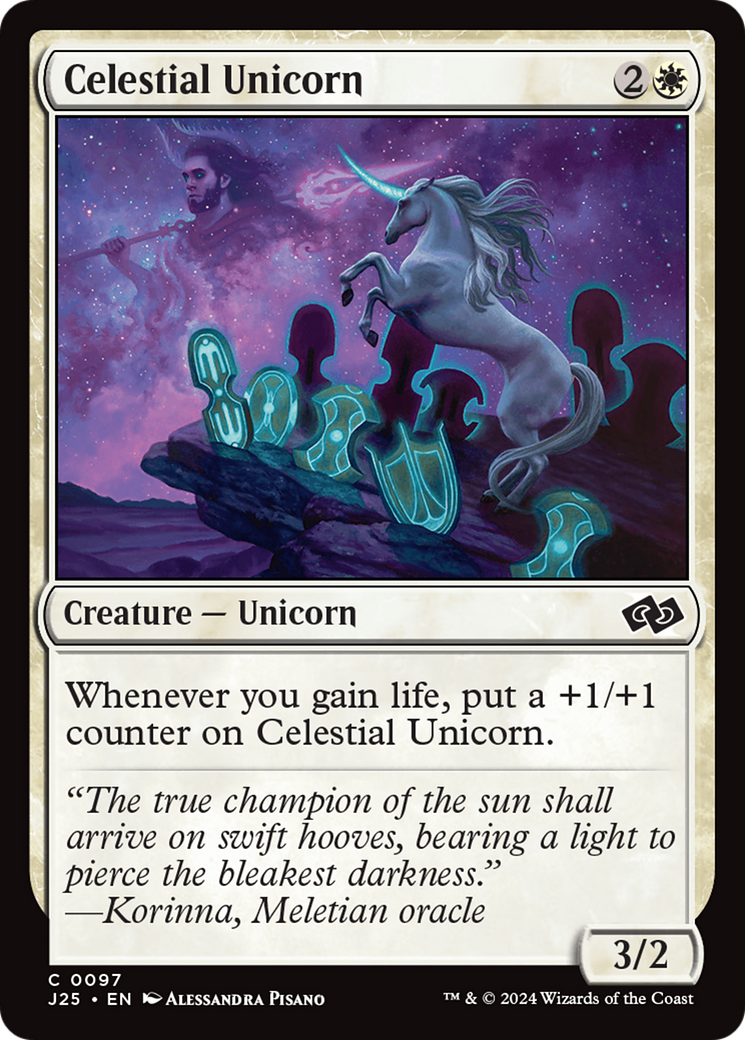 Celestial Unicorn (J25-097) [Foundations Jumpstart] MTG Single Wizards of the Coast