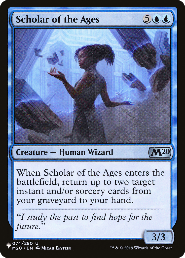 Scholar of the Ages (LIST-M20-74) [Mystery Booster] The List MTG Single Wizards of the Coast