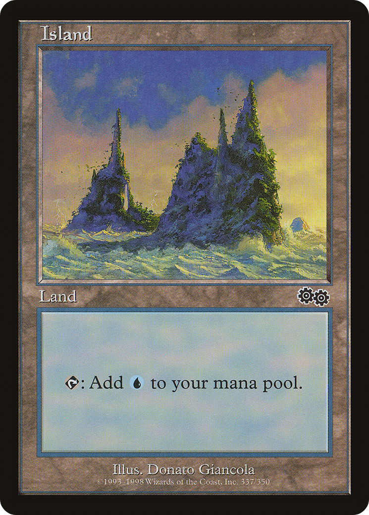 Island (337) (USG-337) [Urza's Saga] MTG Single Wizards of the Coast