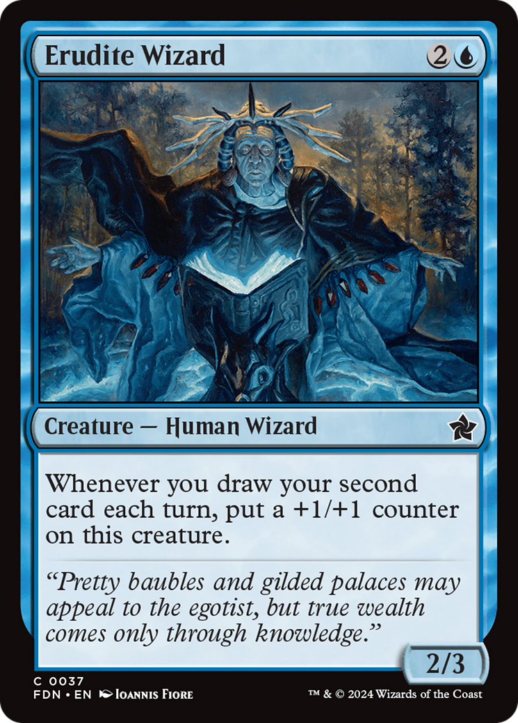 Erudite Wizard (FDN-037) [Foundations] MTG Single Wizards of the Coast
