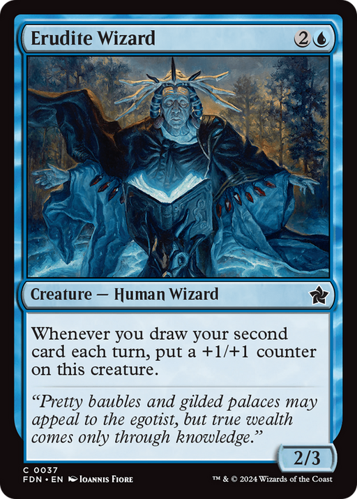 Erudite Wizard (FDN-037) [Foundations] MTG Single Wizards of the Coast