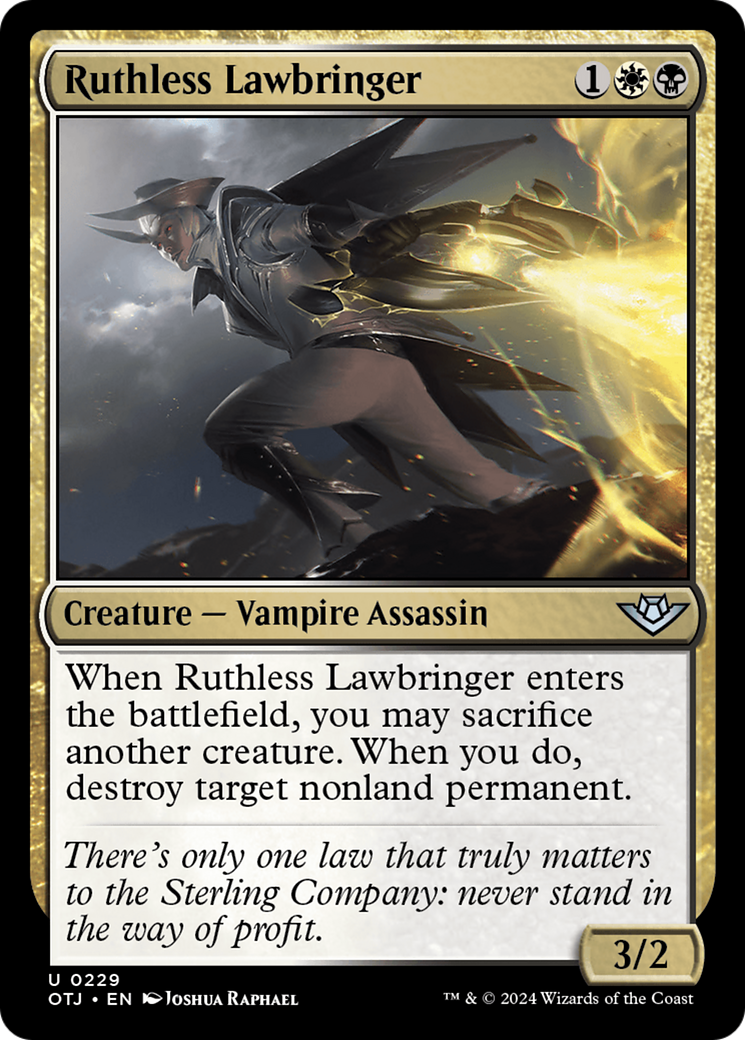 Ruthless Lawbringer (OTJ-229) [Outlaws of Thunder Junction] Foil MTG Single Wizards of the Coast