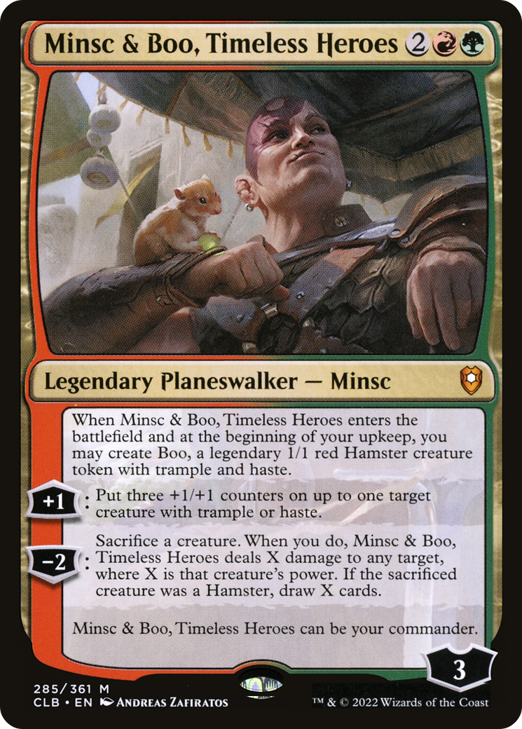 Minsc & Boo, Timeless Heroes (CLB-285) [Commander Legends: Battle for Baldur's Gate] Foil MTG Single Wizards of the Coast
