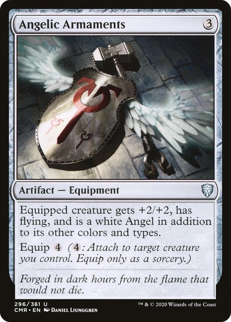 Angelic Armaments (CMR-296) [Commander Legends] Foil MTG Single Wizards of the Coast