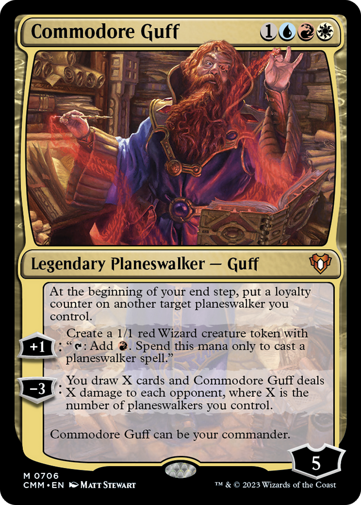 Commodore Guff (CMM-706) [Commander Masters] Foil MTG Single Wizards of the Coast