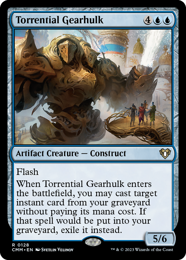 Torrential Gearhulk (CMM-128) [Commander Masters] MTG Single Wizards of the Coast