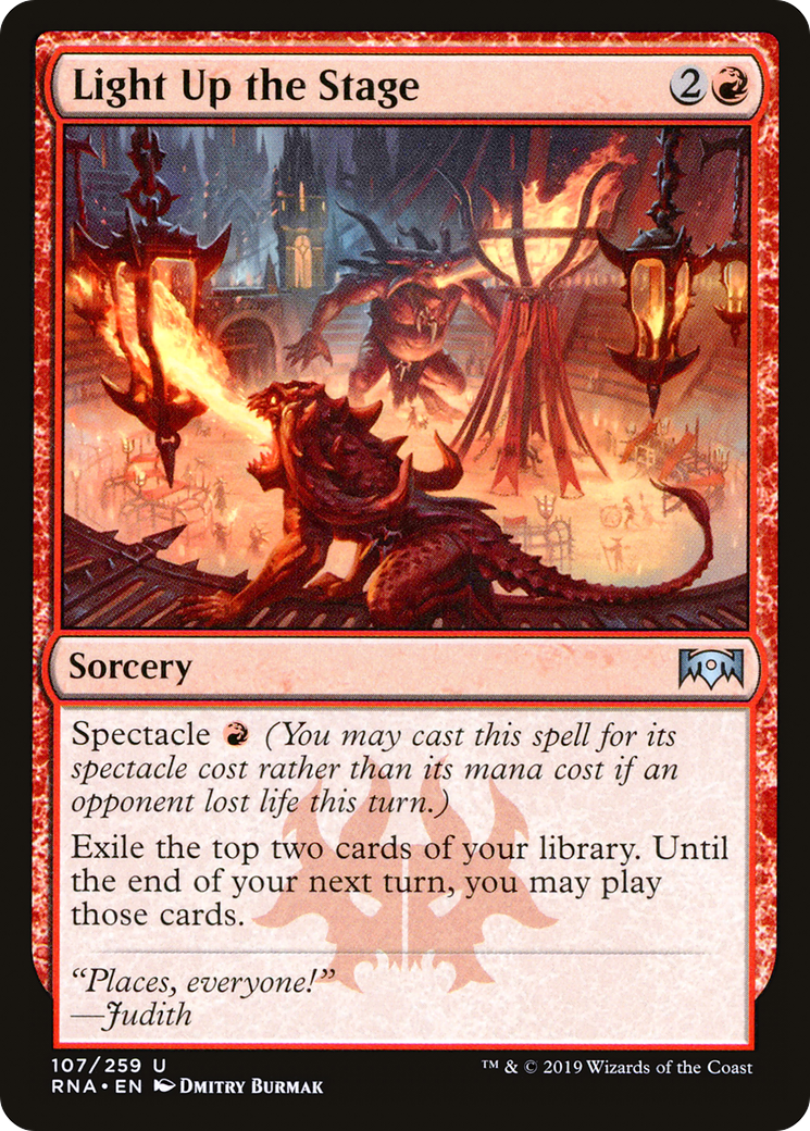 Light Up the Stage (RNA-107) [Ravnica Allegiance] MTG Single Wizards of the Coast