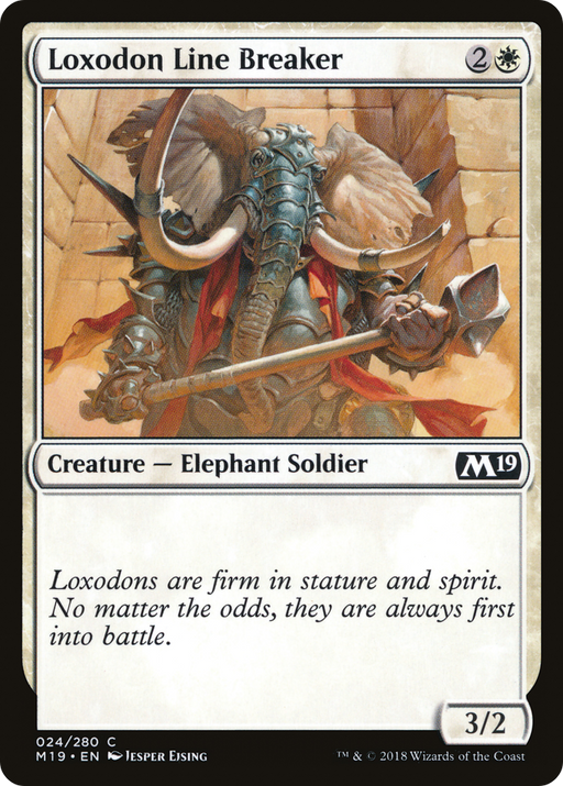 Loxodon Line Breaker (M19-024) [Core Set 2019] MTG Single Wizards of the Coast