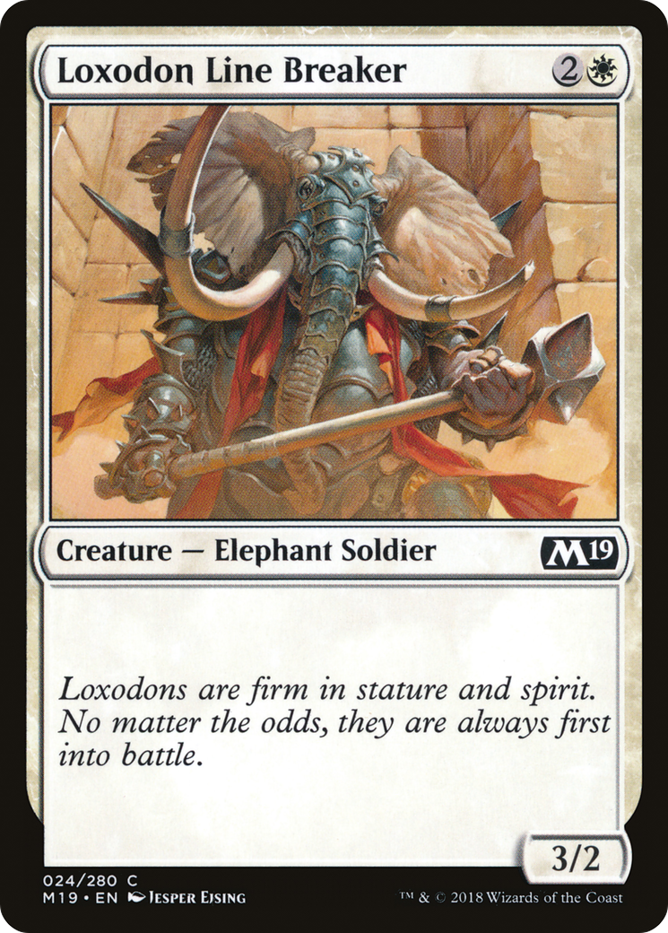 Loxodon Line Breaker (M19-024) [Core Set 2019] Foil MTG Single Wizards of the Coast
