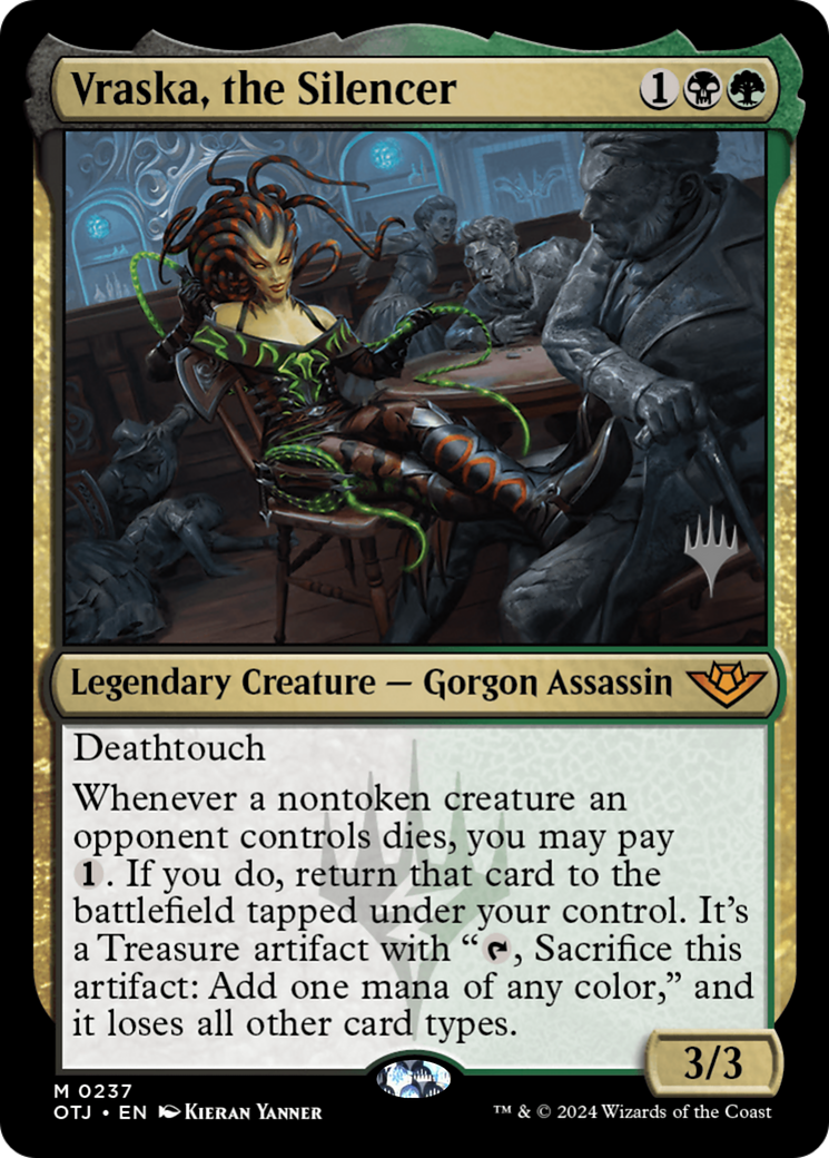Vraska, the Silencer (PPOTJ-237) [Outlaws of Thunder Junction Promos] Foil MTG Single Wizards of the Coast