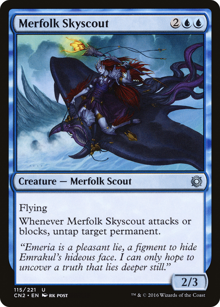 Merfolk Skyscout (CN2-115) [Conspiracy: Take the Crown] Foil MTG Single Wizards of the Coast