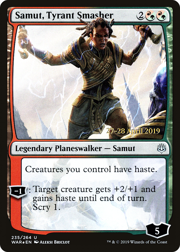 Samut, Tyrant Smasher (PRE-235S) [War of the Spark Promos] Foil MTG Single Wizards of the Coast