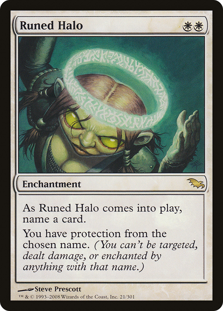 Runed Halo (SHM-021) [Shadowmoor] Foil MTG Single Wizards of the Coast