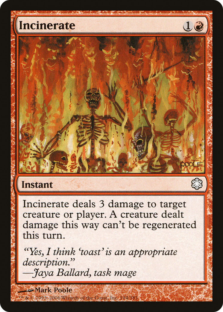 Incinerate (CTD-194) [Misc] Coldsnap Theme Decks MTG Single Wizards of the Coast