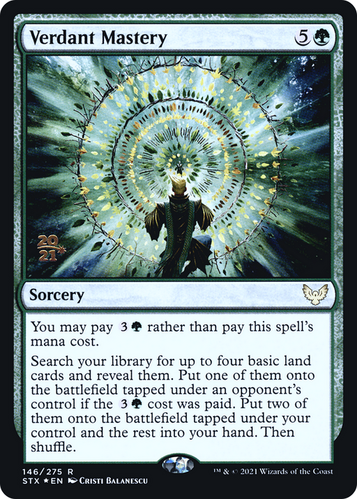 Verdant Mastery (PRE-146S) [Strixhaven: School of Mages Promos] Foil MTG Single Wizards of the Coast