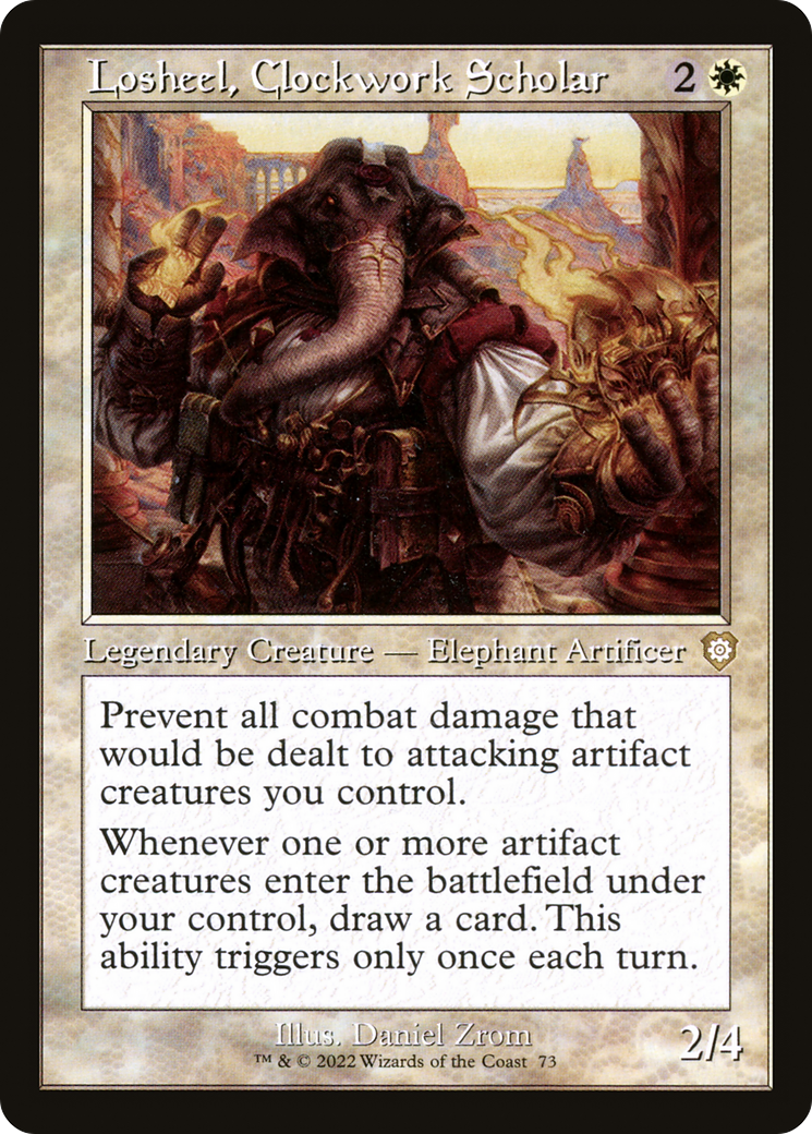 Losheel, Clockwork Scholar (BRC-073) [The Brothers' War Commander] MTG Single Wizards of the Coast