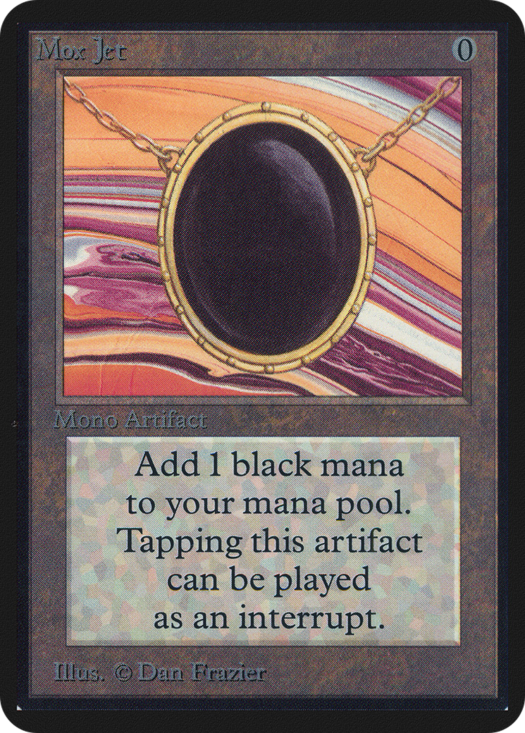 Mox Jet (LEA-262) [Oldschool] Limited Edition Alpha MTG Single Wizards of the Coast
