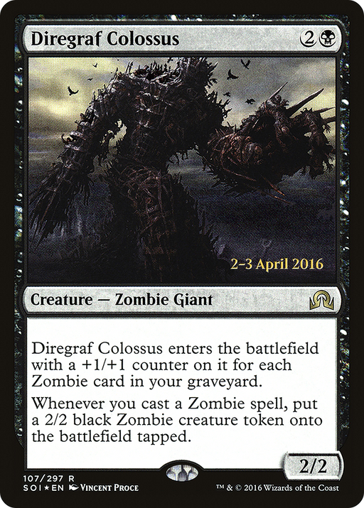 Diregraf Colossus (PRE-107) [Shadows over Innistrad Promos] Foil MTG Single Wizards of the Coast