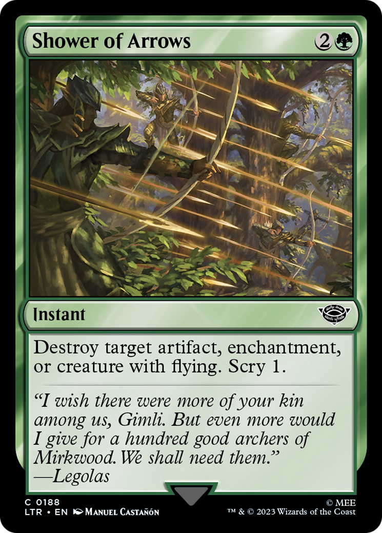 Shower of Arrows (LTR-188) [The Lord of the Rings: Tales of Middle-earth] MTG Single Wizards of the Coast