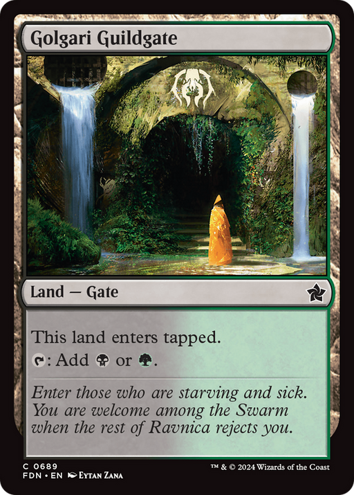 Golgari Guildgate (FDN-689) [Foundations] MTG Single Wizards of the Coast