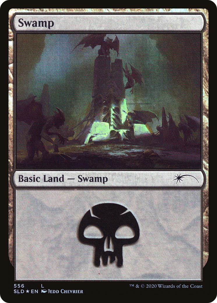 Swamp (556) (SLD-556) [Secret Lair] Drop Foil MTG Single Wizards of the Coast