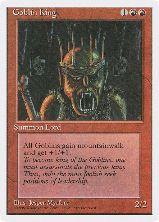 Goblin King (4ED-198) [Fourth Edition] MTG Single Wizards of the Coast