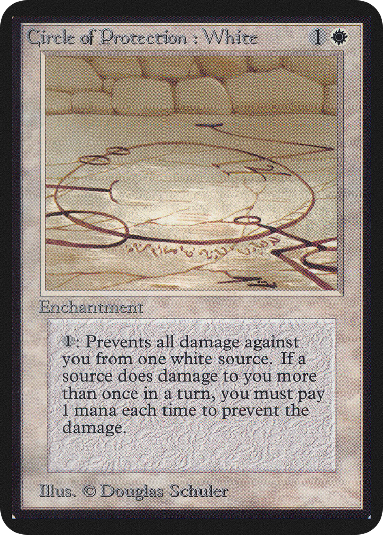 Circle of Protection: White (LEA-) [Oldschool] Limited Edition Alpha MTG Single Wizards of the Coast