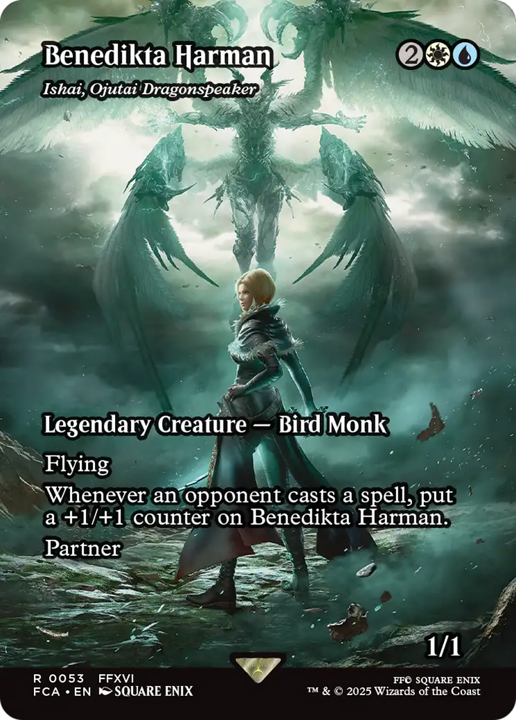 Benedikta Harman - Ishai, Ojutai Dragonspeaker (FCA-053) [FINAL FANTASY: Through the Ages] (Borderless) Foil MTG Single Wizards of the Coast