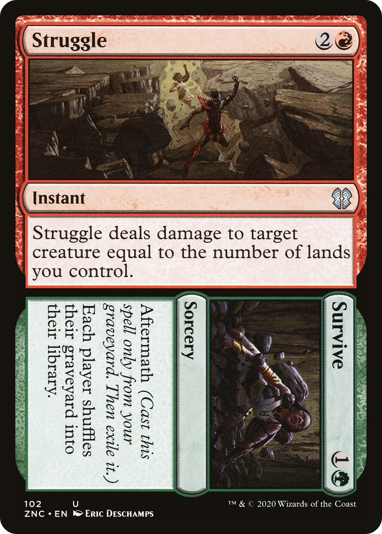 Struggle // Survive (ZNC-102) [Zendikar Rising Commander] MTG Single Wizards of the Coast