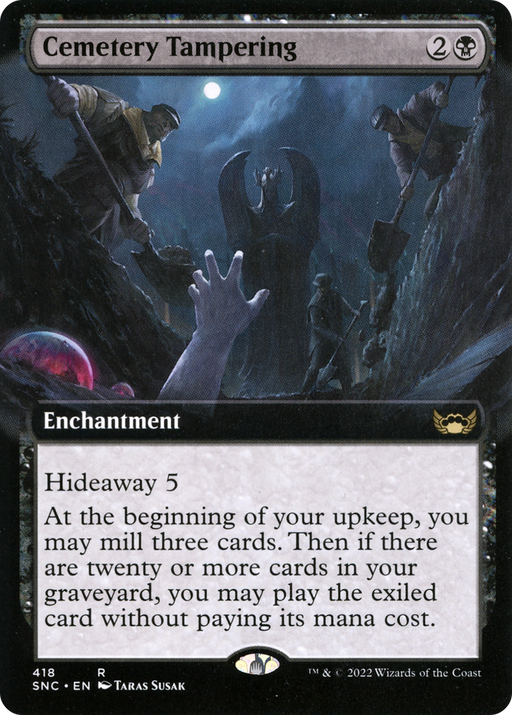 Cemetery Tampering (SNC-418) [Streets of New Capenna] (Extended Art) MTG Single Wizards of the Coast