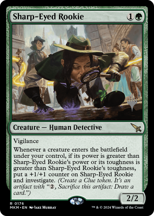 Sharp-Eyed Rookie (PPMKM-176) [Murders at Karlov Manor Promos] Foil MTG Single Wizards of the Coast
