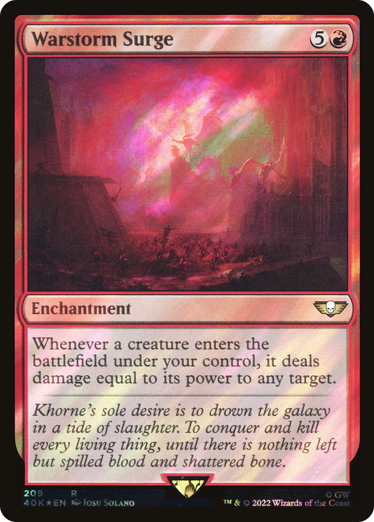 Warstorm Surge (40K-209★) [Warhammer 40,000 Commander] Foil MTG Single Wizards of the Coast