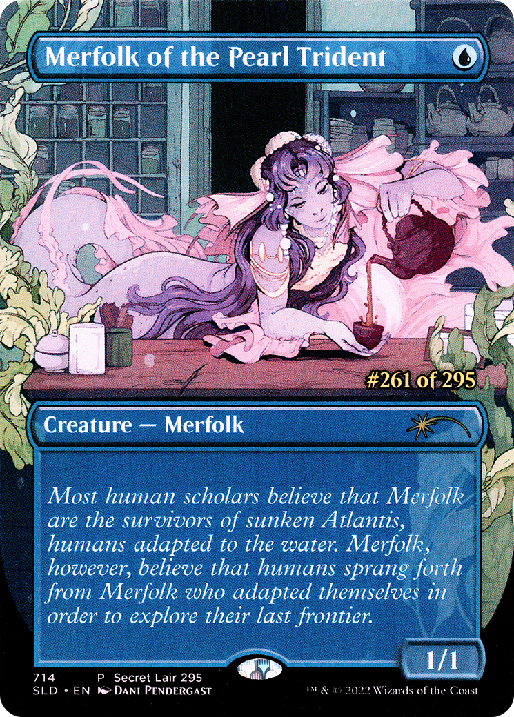 Merfolk of the Pearl Trident (Serial Numbered) (SLD-714) [Secret Lair] Drop (Borderless) MTG Single Wizards of the Coast