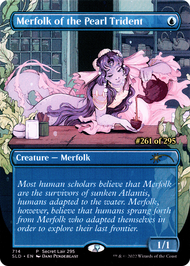 Merfolk of the Pearl Trident (Serial Numbered) (SLD-714) [Secret Lair] Drop (Borderless) MTG Single Wizards of the Coast