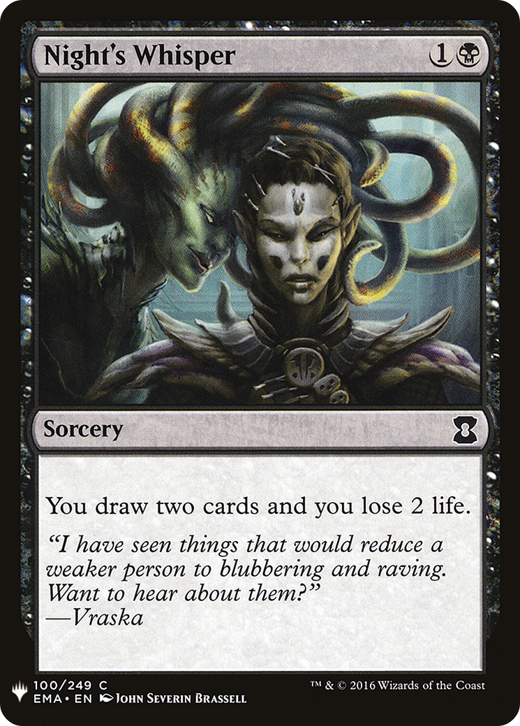 Night's Whisper (LIST-EMA-100) [Mystery Booster] The List MTG Single Wizards of the Coast