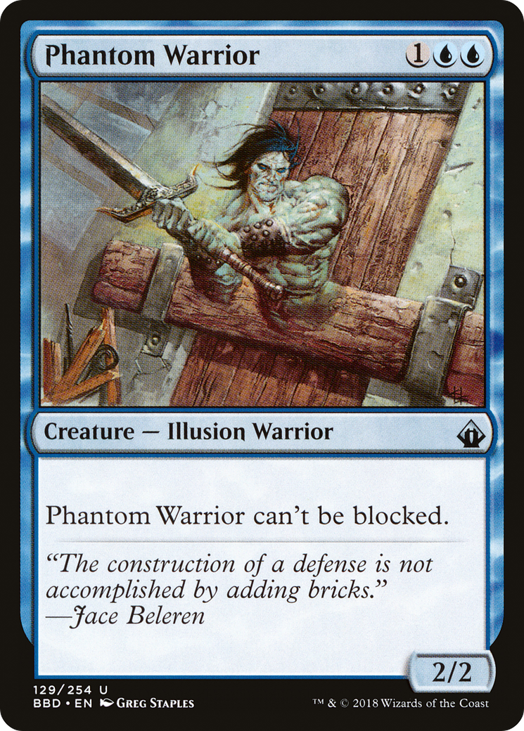 Phantom Warrior (BBD-129) [Battlebond] MTG Single Wizards of the Coast