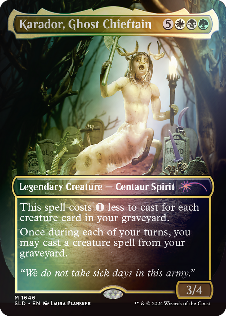 Karador, Ghost Chieftain (SLD-1646★) [Secret Lair] Drop Foil MTG Single Wizards of the Coast