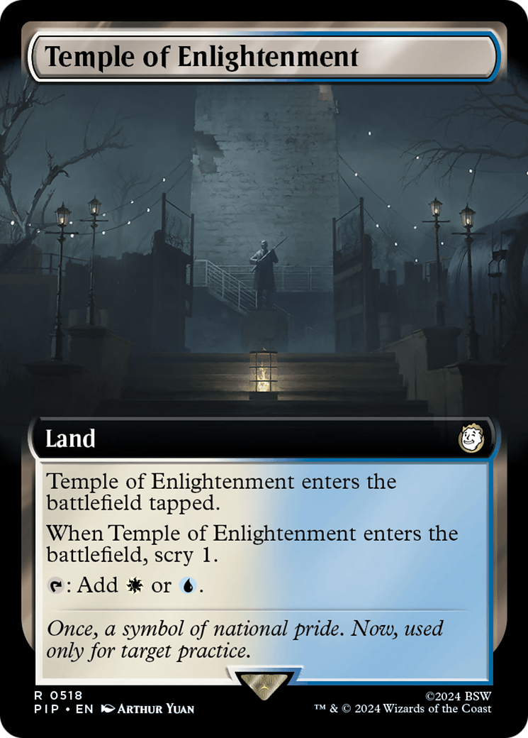 Temple of Enlightenment (PIP-518) [Fallout] (Extended Art) MTG Single Wizards of the Coast
