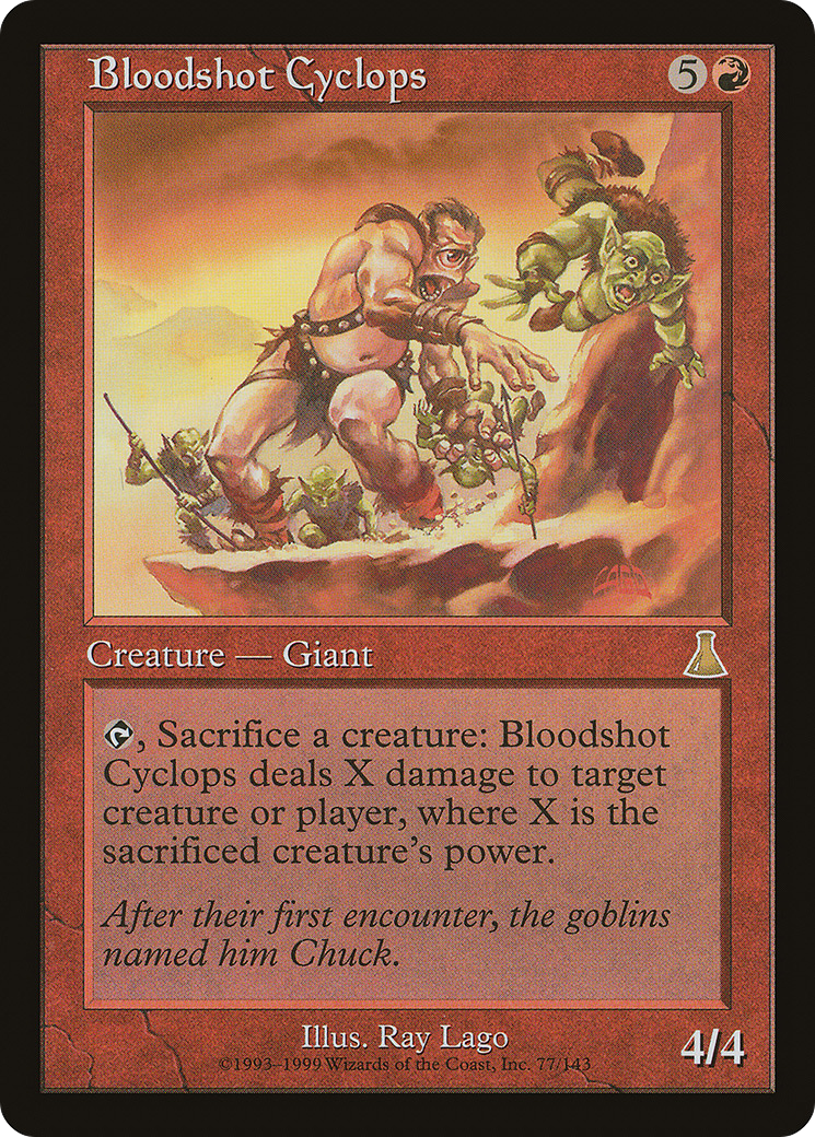Bloodshot Cyclops (UDS-077) [Urza's Destiny] MTG Single Wizards of the Coast