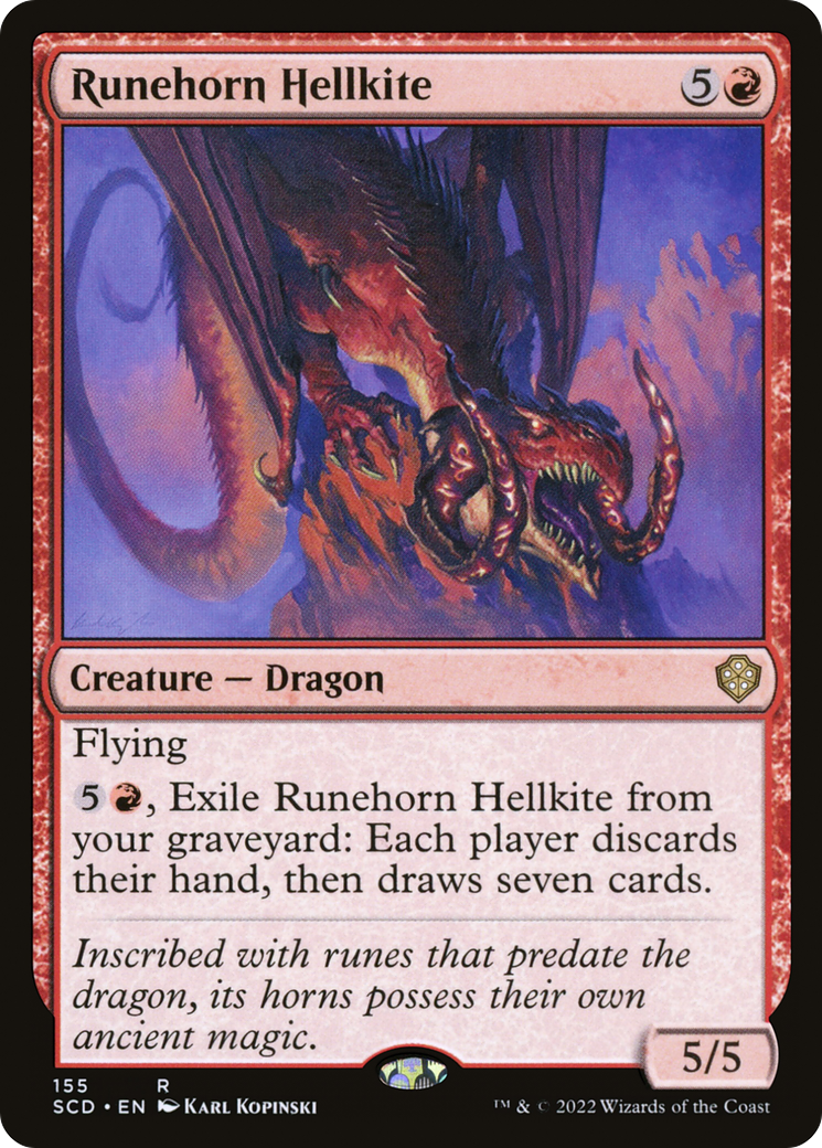 Runehorn Hellkite (SCD-155) [Starter Commander Decks] MTG Single Wizards of the Coast