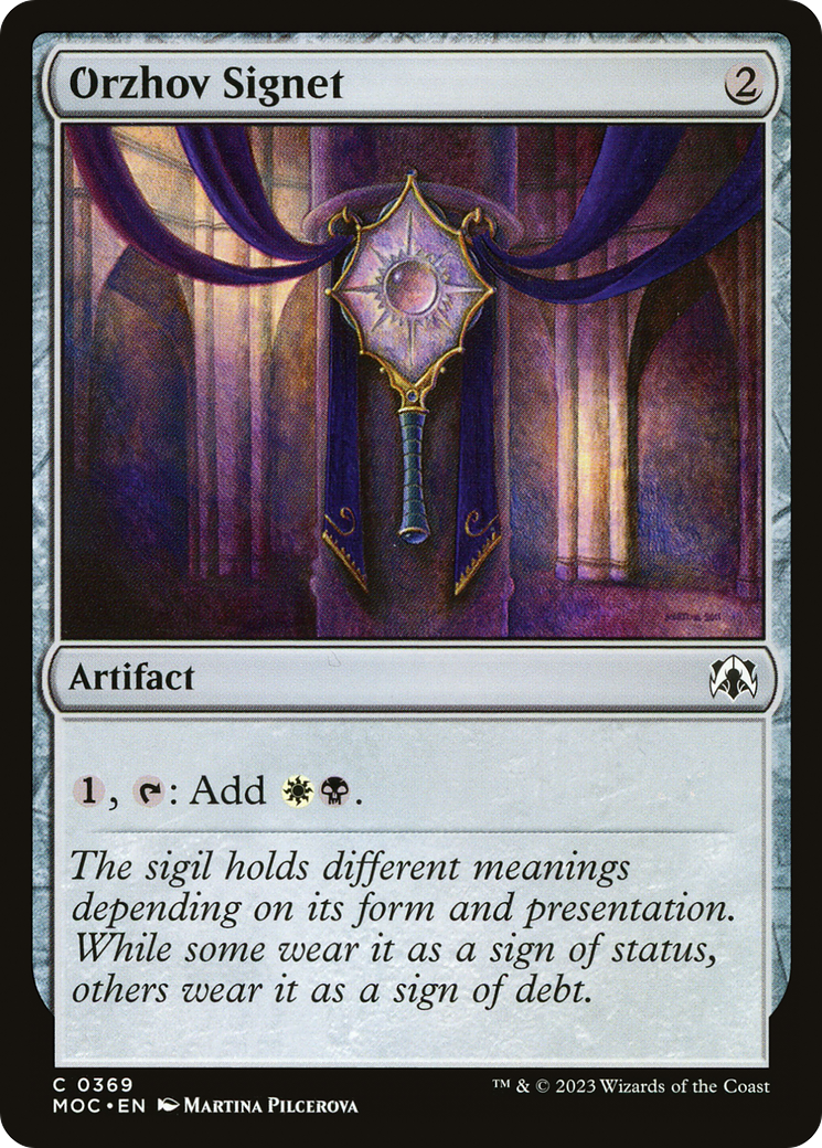 Orzhov Signet (MOC-369) [March of the Machine Commander] MTG Single Wizards of the Coast