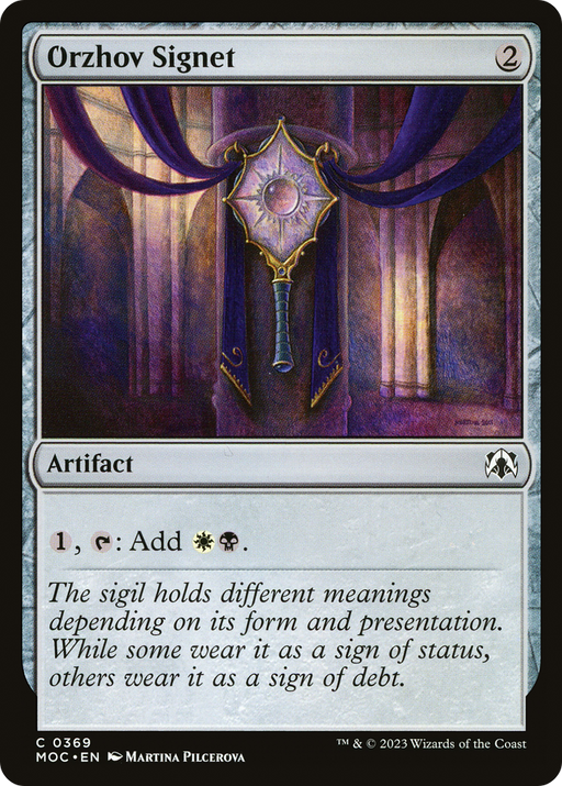 Orzhov Signet (MOC-369) [March of the Machine Commander] MTG Single Wizards of the Coast