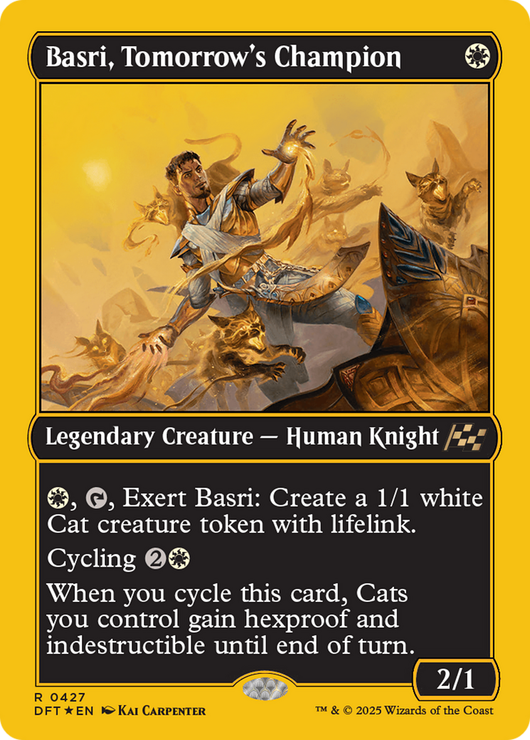 Basri, Tomorrow's Champion (First-Place Foil) (DFT-427) [Aetherdrift] Foil MTG Single Wizards of the Coast