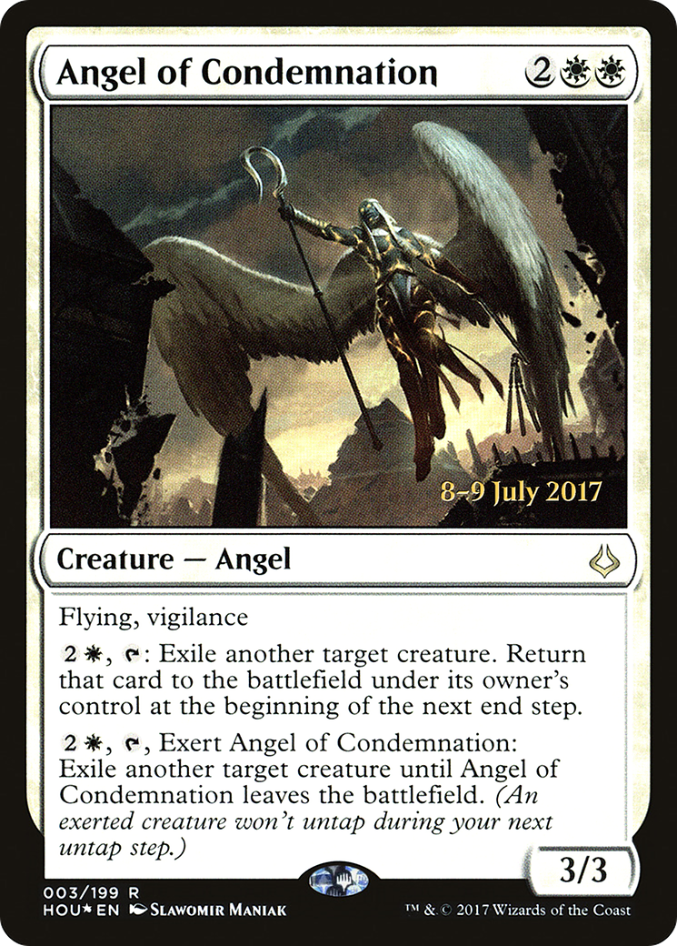 Angel of Condemnation (PRE-003) [Hour of Devastation Promos] Foil MTG Single Wizards of the Coast