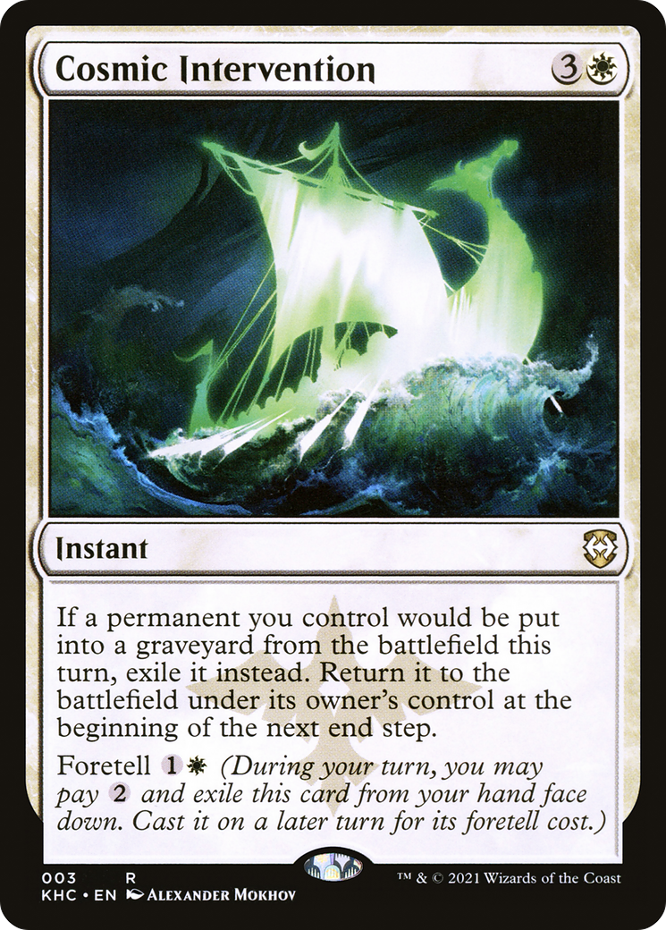 Cosmic Intervention (KHC-003) [Kaldheim Commander] MTG Single Wizards of the Coast